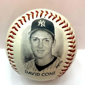 David Cone Yankees 1996 Burger King Photo Ball (BIN1)